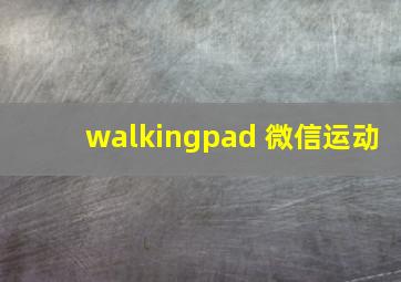 walkingpad 微信运动